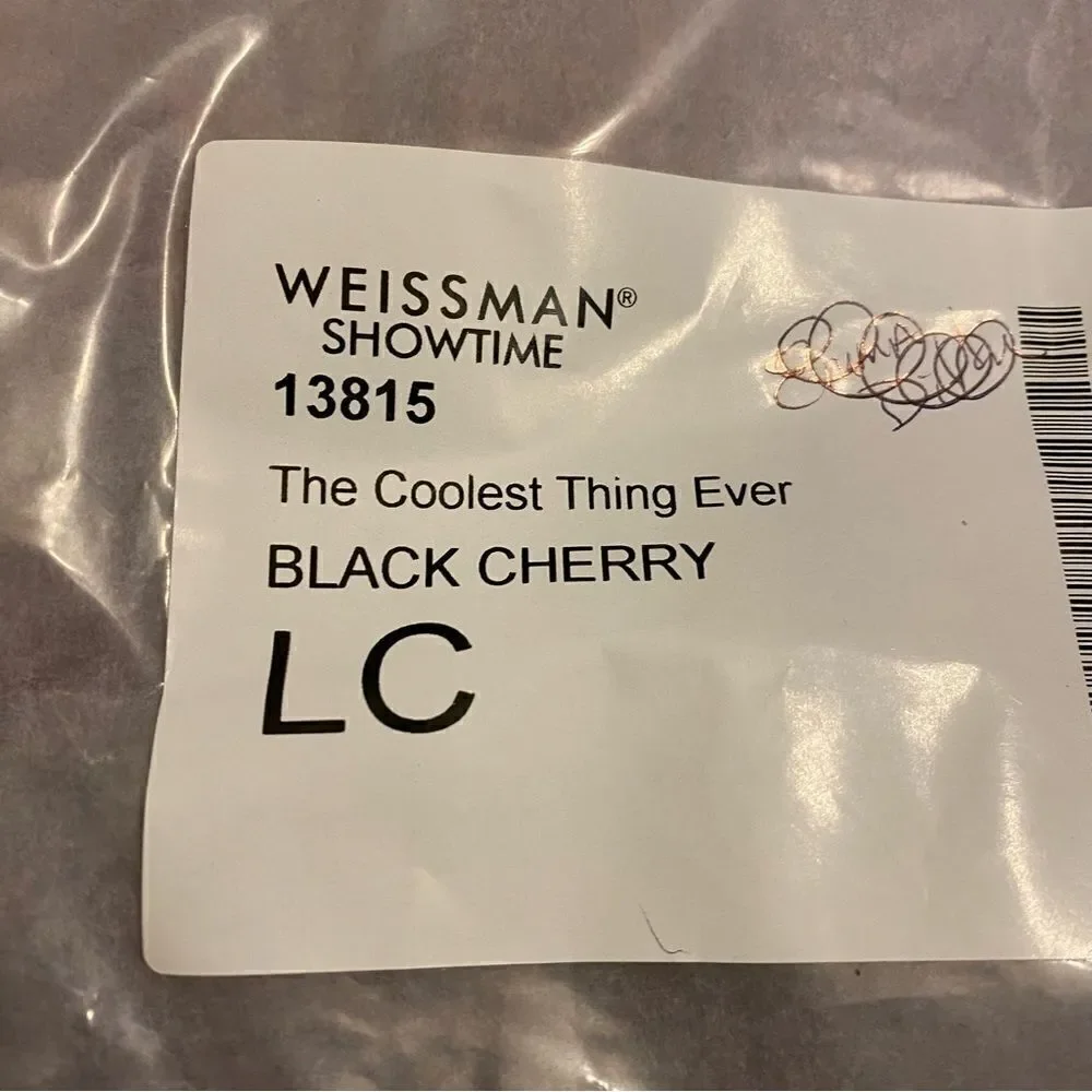 WEISSMAN Dance Costume burgundy fringe The Coolest Thing Ever 13815 child LC